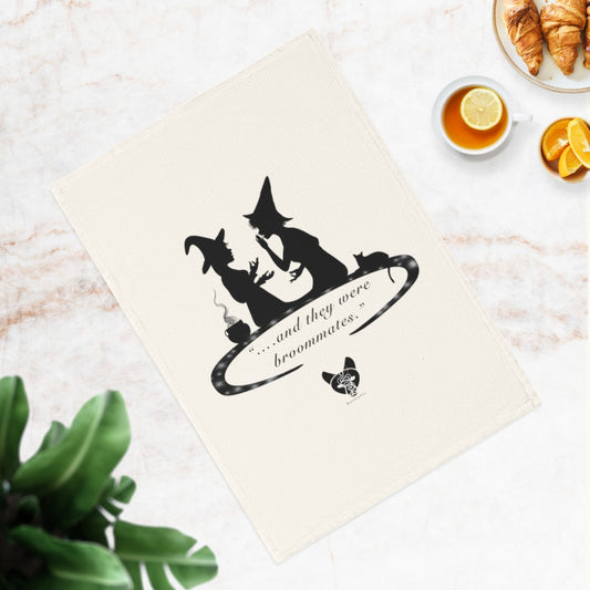 Witches Gossiping Cotton Tea Towel